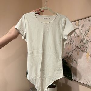 White shirt sleeve Abercrombie bodysuit size L